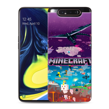 Силиконовый противоударный чехол на Samsung Galaxy A80 с принтом Майнкрафт Minecraft Силиконовый противоударный чехол на Samsung Galaxy A80 с принтом Майнкрафт Minecraft