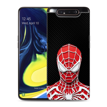 Силиконовый противоударный чехол на Samsung Galaxy A80 с принтом человек паук spiderman Силиконовый противоударный чехол на Samsung Galaxy A80 с принтом человек паук spiderman