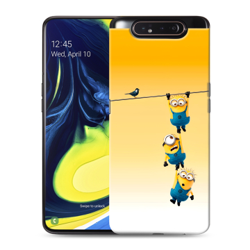 Силиконовый противоударный чехол на Samsung Galaxy A80 с принтом Миньоны Силиконовый противоударный чехол на Samsung Galaxy A80 с принтом Миньоны