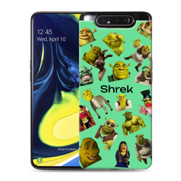 Силиконовый противоударный чехол на Samsung Galaxy A80 с принтом Шрек Shrek Силиконовый противоударный чехол на Samsung Galaxy A80 с принтом Шрек Shrek