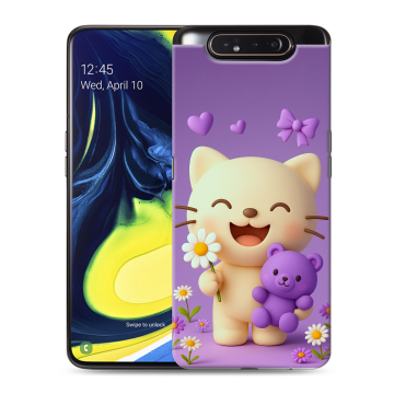 Силиконовый противоударный чехол на Samsung Galaxy A80 с принтом для девочек