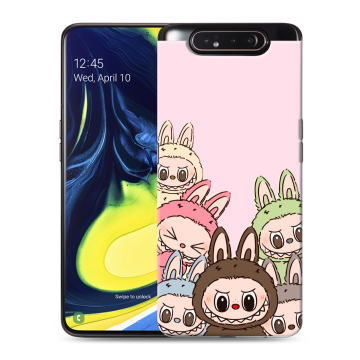 Силиконовый противоударный чехол на Samsung Galaxy A80 с принтом Лабубу Силиконовый противоударный чехол на Samsung Galaxy A80 с принтом Лабубу
