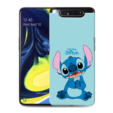 Силиконовый противоударный чехол на Samsung Galaxy A80 с принтом Лило и Стич Силиконовый противоударный чехол на Samsung Galaxy A80 с принтом Лило и Стич