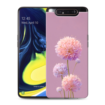 Силиконовый противоударный чехол на Samsung Galaxy A80 с принтом Цветы Силиконовый противоударный чехол на Samsung Galaxy A80 с принтом Цветы