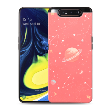 Силиконовый противоударный чехол на Samsung Galaxy A80 с принтом Розовый космос Силиконовый противоударный чехол на Samsung Galaxy A80 с принтом Розовый космос