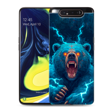 Силиконовый противоударный чехол на Samsung Galaxy A80 с принтом Медведь Силиконовый противоударный чехол на Samsung Galaxy A80 с принтом Медведь