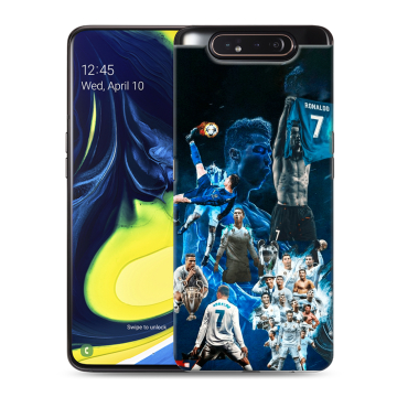 Силиконовый противоударный чехол на Samsung Galaxy A80 с принтом Реал Роналдо
