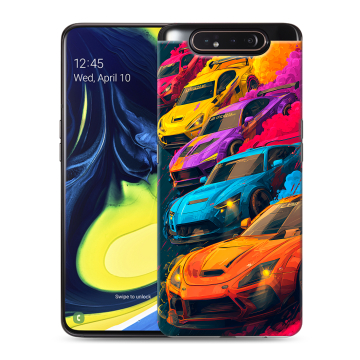 Силиконовый противоударный чехол на Samsung Galaxy A80 с принтом Тачки Силиконовый противоударный чехол на Samsung Galaxy A80 с принтом Тачки