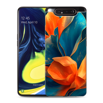 Силиконовый противоударный чехол на Samsung Galaxy A80 с принтом Цветы Силиконовый противоударный чехол на Samsung Galaxy A80 с принтом Цветы