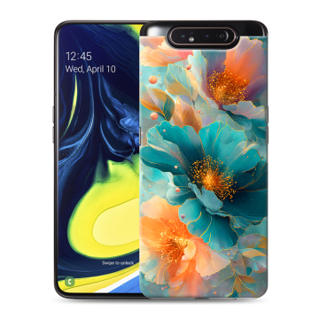 Силиконовый противоударный чехол на Samsung Galaxy A80 с принтом Цветы Силиконовый противоударный чехол на Samsung Galaxy A80 с принтом Цветы