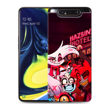 Силиконовый противоударный чехол на Samsung Galaxy A80 с принтом Hazbin Hotel Отель Хазбин