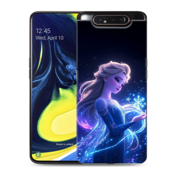 Силиконовый противоударный чехол на Samsung Galaxy A80 с принтом Холодное сердце Frozen Силиконовый противоударный чехол на Samsung Galaxy A80 с принтом Холодное сердце Frozen