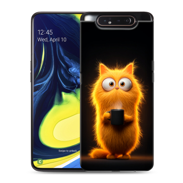 Силиконовый противоударный чехол на Samsung Galaxy A80 с принтом Смешной кот Силиконовый противоударный чехол на Samsung Galaxy A80 с принтом Смешной кот