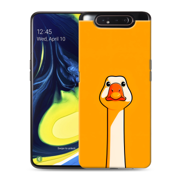 Силиконовый противоударный чехол на Samsung Galaxy A80 с принтом Смешная утка Силиконовый противоударный чехол на Samsung Galaxy A80 с принтом Смешная утка