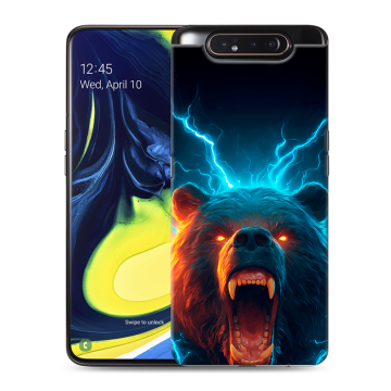 Силиконовый противоударный чехол на Samsung Galaxy A80 с принтом Медведь Силиконовый противоударный чехол на Samsung Galaxy A80 с принтом Медведь