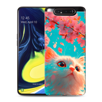 Силиконовый противоударный чехол на Samsung Galaxy A80 с принтом Красивый кот Силиконовый противоударный чехол на Samsung Galaxy A80 с принтом Красивый кот