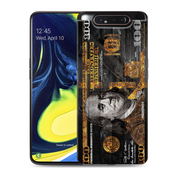Силиконовый противоударный чехол на Samsung Galaxy A80 с принтом Доллар деньги Силиконовый противоударный чехол на Samsung Galaxy A80 с принтом Доллар деньги