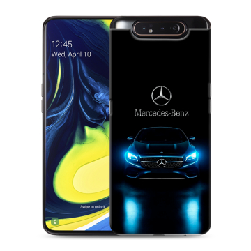 Силиконовый противоударный чехол на Samsung Galaxy A80 с принтом Mercedes Мерседес Силиконовый противоударный чехол на Samsung Galaxy A80 с принтом Mercedes Мерседес