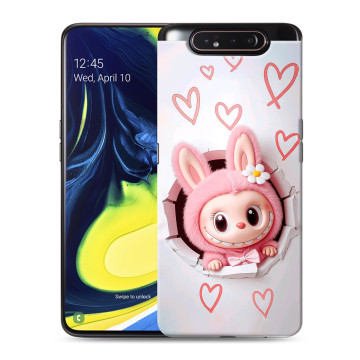 Силиконовый противоударный чехол на Samsung Galaxy A80 с принтом Labubu Лабубу Силиконовый противоударный чехол на Samsung Galaxy A80 с принтом Labubu Лабубу