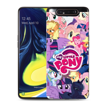 Силиконовый противоударный чехол на Samsung Galaxy A80 с принтом My little pony Дружба чудо Силиконовый противоударный чехол на Samsung Galaxy A80 с принтом My little pony Дружба чудо