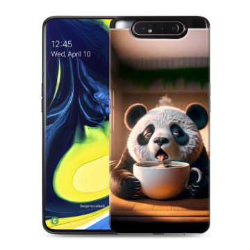 Силиконовый противоударный чехол на Samsung Galaxy A80 с принтом смешная панда