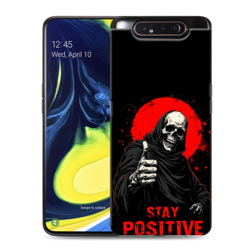 Силиконовый противоударный чехол на Samsung Galaxy A80 с принтом смешной скелет Силиконовый противоударный чехол на Samsung Galaxy A80 с принтом смешной скелет
