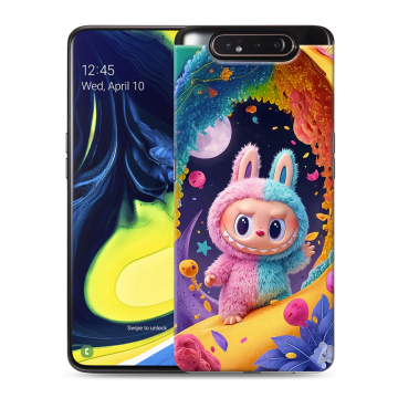 Силиконовый противоударный чехол на Samsung Galaxy A80 с принтом Labubu Лабубу Силиконовый противоударный чехол на Samsung Galaxy A80 с принтом Labubu Лабубу