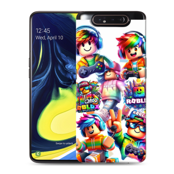 Силиконовый противоударный чехол на Samsung Galaxy A80 с принтом Roblox Роблокс Силиконовый противоударный чехол на Samsung Galaxy A80 с принтом Roblox Роблокс