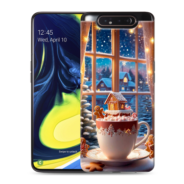 Силиконовый противоударный чехол на Samsung Galaxy A80 с принтом Новый год Силиконовый противоударный чехол на Samsung Galaxy A80 с принтом Новый год