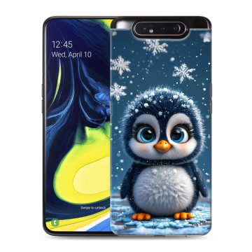 Силиконовый противоударный чехол на Samsung Galaxy A80 с принтом Новый год Силиконовый противоударный чехол на Samsung Galaxy A80 с принтом Новый год