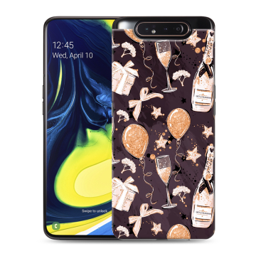 Силиконовый противоударный чехол на Samsung Galaxy A80 с принтом Новый год Силиконовый противоударный чехол на Samsung Galaxy A80 с принтом Новый год