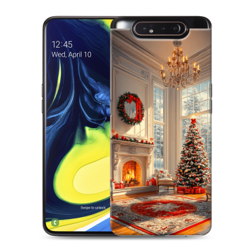 Силиконовый противоударный чехол на Samsung Galaxy A80 с принтом Новый год Силиконовый противоударный чехол на Samsung Galaxy A80 с принтом Новый год