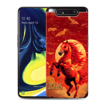 Силиконовый противоударный чехол на Samsung Galaxy A80 с принтом Новый год Силиконовый противоударный чехол на Samsung Galaxy A80 с принтом Новый год