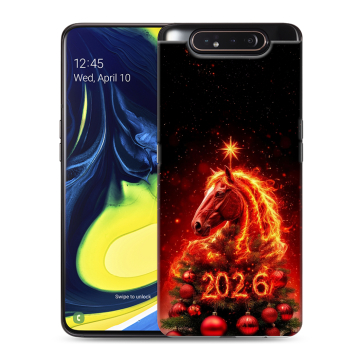 Силиконовый противоударный чехол на Samsung Galaxy A80 с принтом Новый год Силиконовый противоударный чехол на Samsung Galaxy A80 с принтом Новый год