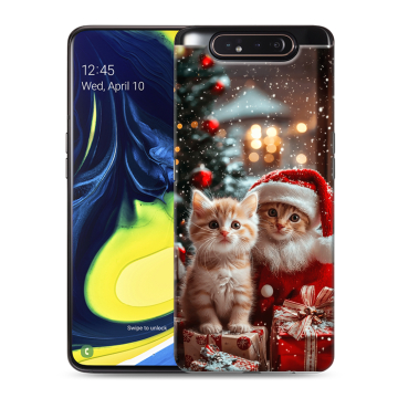 Силиконовый противоударный чехол на Samsung Galaxy A80 с принтом Новый год Силиконовый противоударный чехол на Samsung Galaxy A80 с принтом Новый год