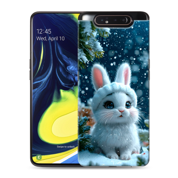 Силиконовый противоударный чехол на Samsung Galaxy A80 с принтом Новый год Силиконовый противоударный чехол на Samsung Galaxy A80 с принтом Новый год