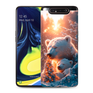 Силиконовый противоударный чехол на Samsung Galaxy A80 с принтом Новый год Силиконовый противоударный чехол на Samsung Galaxy A80 с принтом Новый год