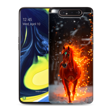 Силиконовый противоударный чехол на Samsung Galaxy A80 с принтом Новый год Силиконовый противоударный чехол на Samsung Galaxy A80 с принтом Новый год