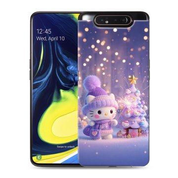 Силиконовый противоударный чехол на Samsung Galaxy A80 с принтом Новый год Силиконовый противоударный чехол на Samsung Galaxy A80 с принтом Новый год