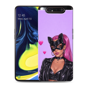 Силиконовый противоударный чехол на Samsung Galaxy A80 с принтом женский Силиконовый противоударный чехол на Samsung Galaxy A80 с принтом женский