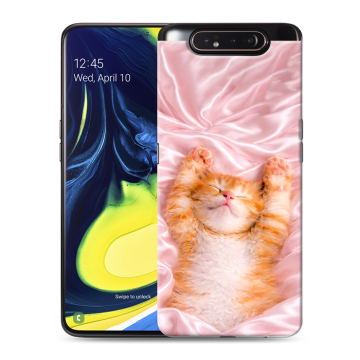 Силиконовый противоударный чехол на Samsung Galaxy A80 с принтом женский