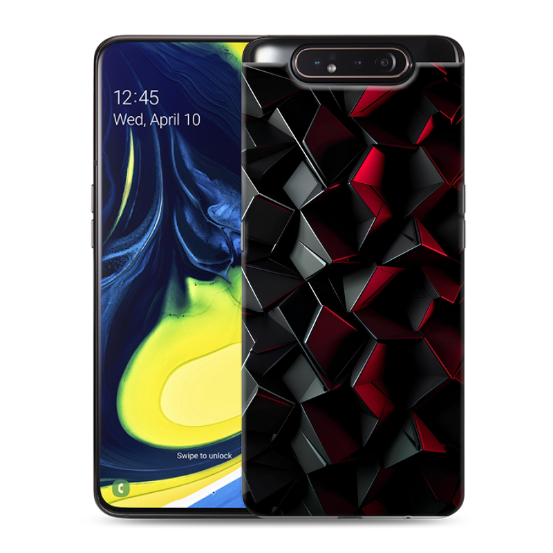Силиконовый противоударный чехол на Samsung Galaxy A80 с принтом Абстракция Силиконовый противоударный чехол на Samsung Galaxy A80 с принтом Абстракция