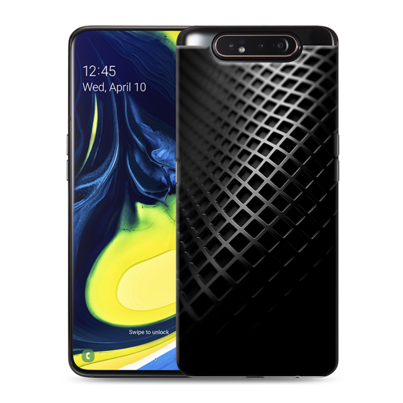 Пластиковый чехол на Samsung Galaxy A80 с принтом Текстура металла Пластиковый чехол на Samsung Galaxy A80 с принтом Текстура металла