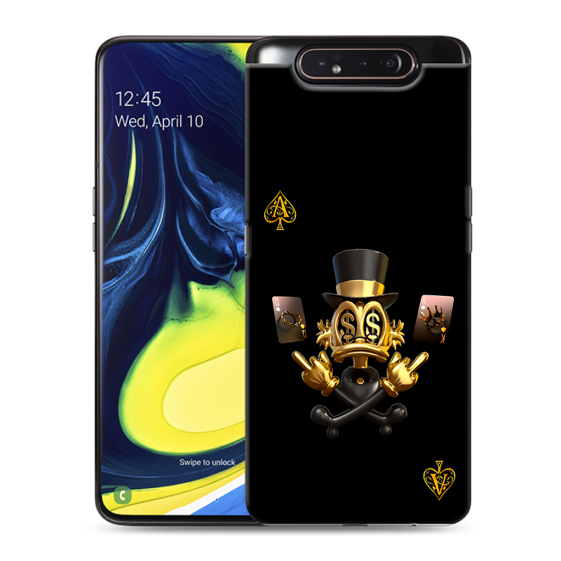 Пластиковый чехол на Samsung Galaxy A80 с принтом Золотой скрудж макдак Пластиковый чехол на Samsung Galaxy A80 с принтом Золотой скрудж макдак