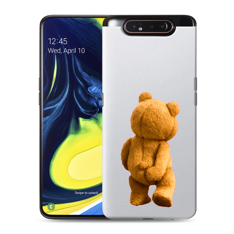 Пластиковый чехол на Samsung Galaxy A80 с принтом Медведь Пластиковый чехол на Samsung Galaxy A80 с принтом Медведь