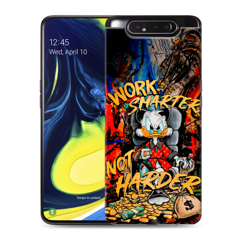 Пластиковый чехол на Samsung Galaxy A80 с принтом Дональд Дак Деньги Пластиковый чехол на Samsung Galaxy A80 с принтом Дональд Дак Деньги