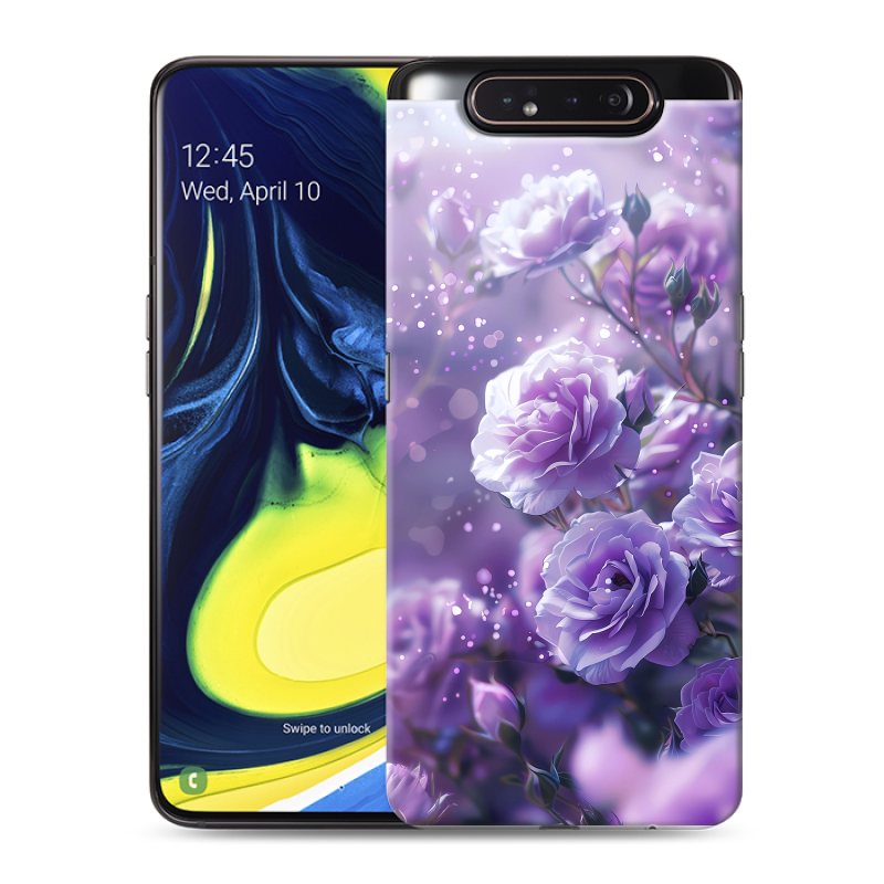 Пластиковый чехол на Samsung Galaxy A80 с принтом Розы цветы Пластиковый чехол на Samsung Galaxy A80 с принтом Розы цветы