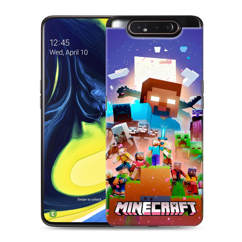 Пластиковый чехол на Samsung Galaxy A80 с принтом Майнкрафт Minecraft Пластиковый чехол на Samsung Galaxy A80 с принтом Майнкрафт Minecraft