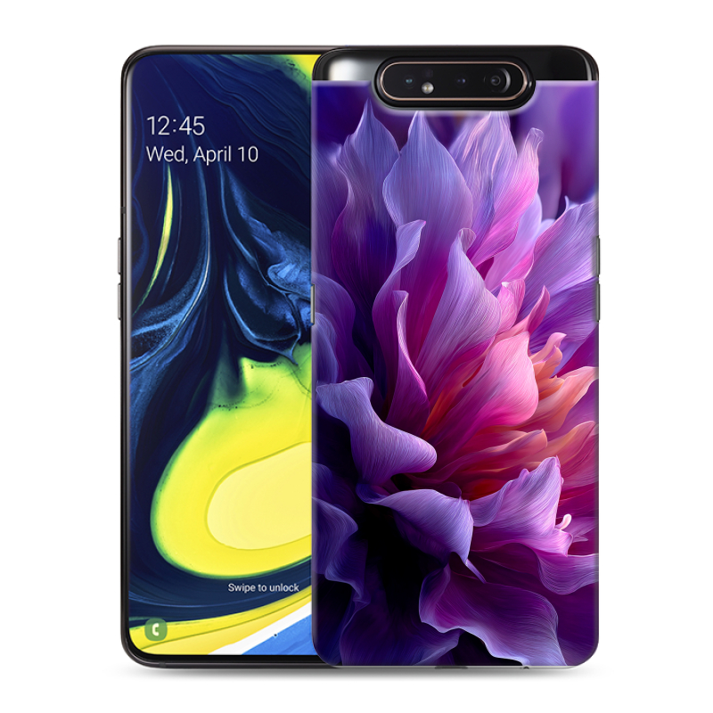 Пластиковый чехол на Samsung Galaxy A80 с принтом женский цветы Пластиковый чехол на Samsung Galaxy A80 с принтом женский цветы