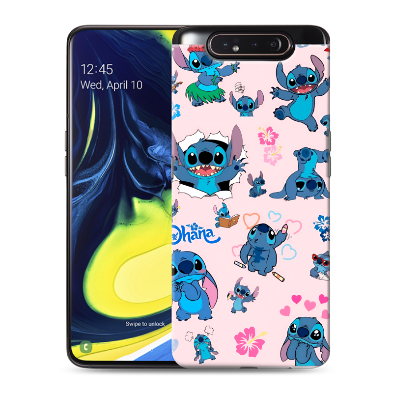 Пластиковый чехол на Samsung Galaxy A80 с принтом Лило и Стич Пластиковый чехол на Samsung Galaxy A80 с принтом Лило и Стич